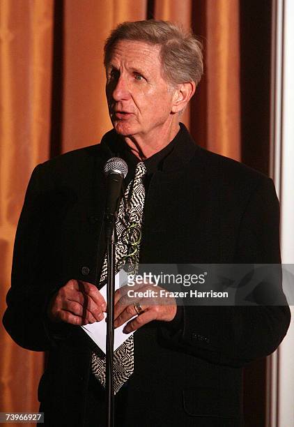 Actor Rene Auberjonois presents the Best Performance in a TV Movie or Miniseries award onstage during the 11th annual PRISM Awards at the Beverly...