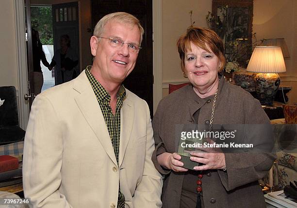 Peter Siderias and Jacqui Farina attends the Michael S. Smith Agraria Collection L.A Preview on April 24, 2007 in Los Angeles, California.