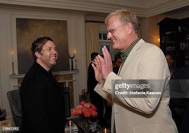 Interior Designer Michael S. Smith and Peter Siderias attends the Michael S. Smith Agraria Collection L.A Preview on April 24, 2007 in Los Angeles,...