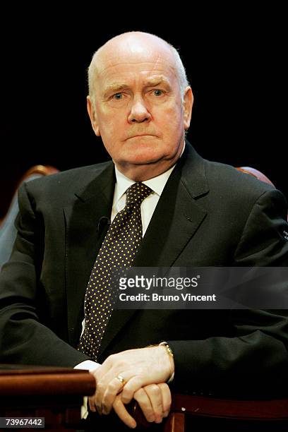 Home Secretary, John Reid prepares to deliver his keynote speech at the Royal United Services Institute conference on April 15, 2007 in London. In an...