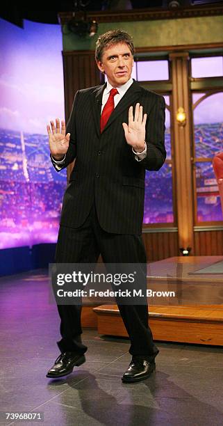 Host Craig Ferguson speaks during a segment of "The Late Late Show with Craig Ferguson" at CBS Television City on April 24, 2007 in Los Angeles,...