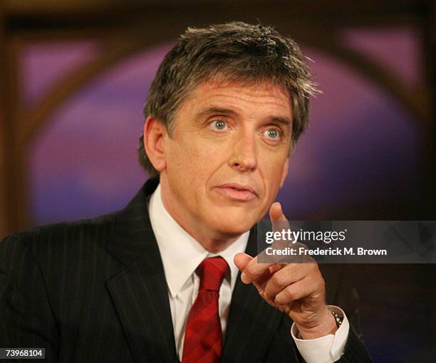 Host Craig Ferguson speaks during a segment of "The Late Late Show with Craig Ferguson" at CBS Television City on April 24, 2007 in Los Angeles,...