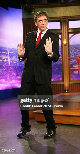 Host Craig Ferguson speaks during a segment of "The Late Late Show with Craig Ferguson" at CBS Television City on April 24, 2007 in Los Angeles,...