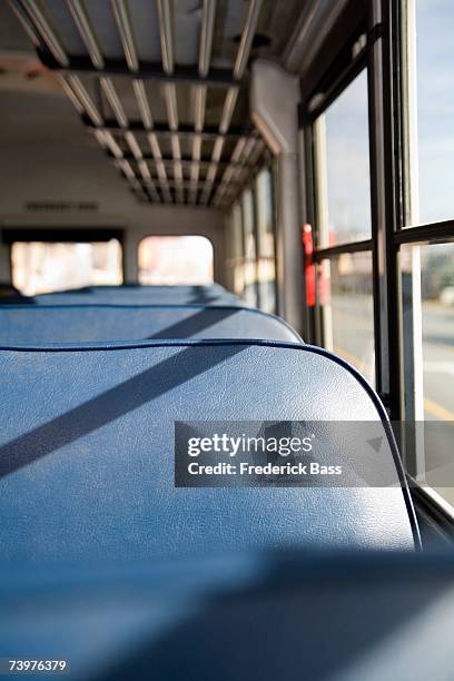 Blue Bus Seats High-Res Stock Photo