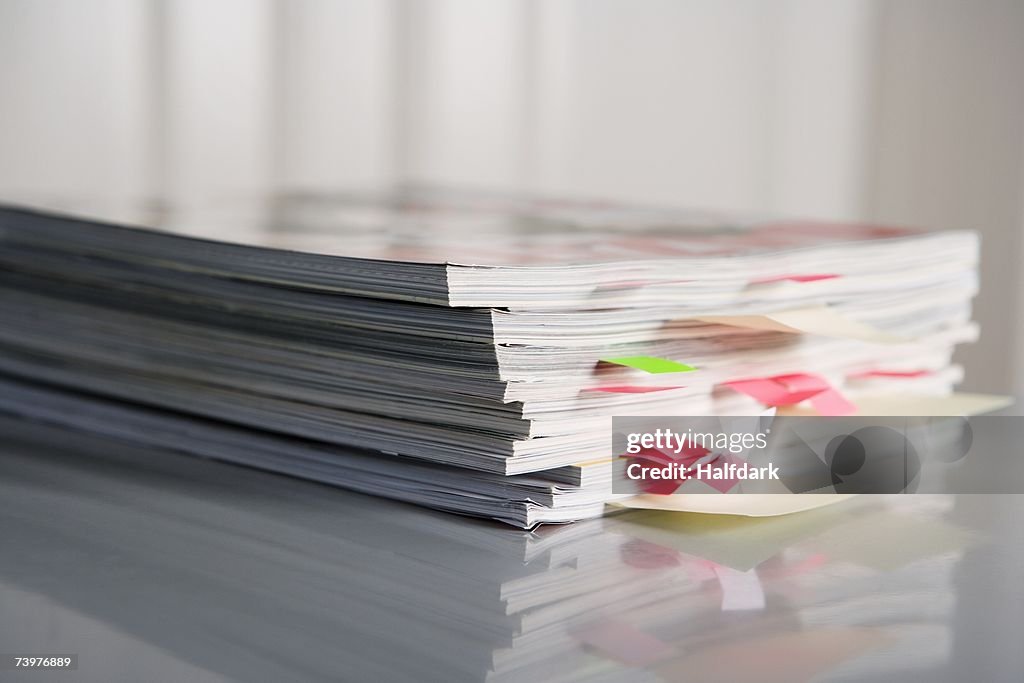 A stack of magazines