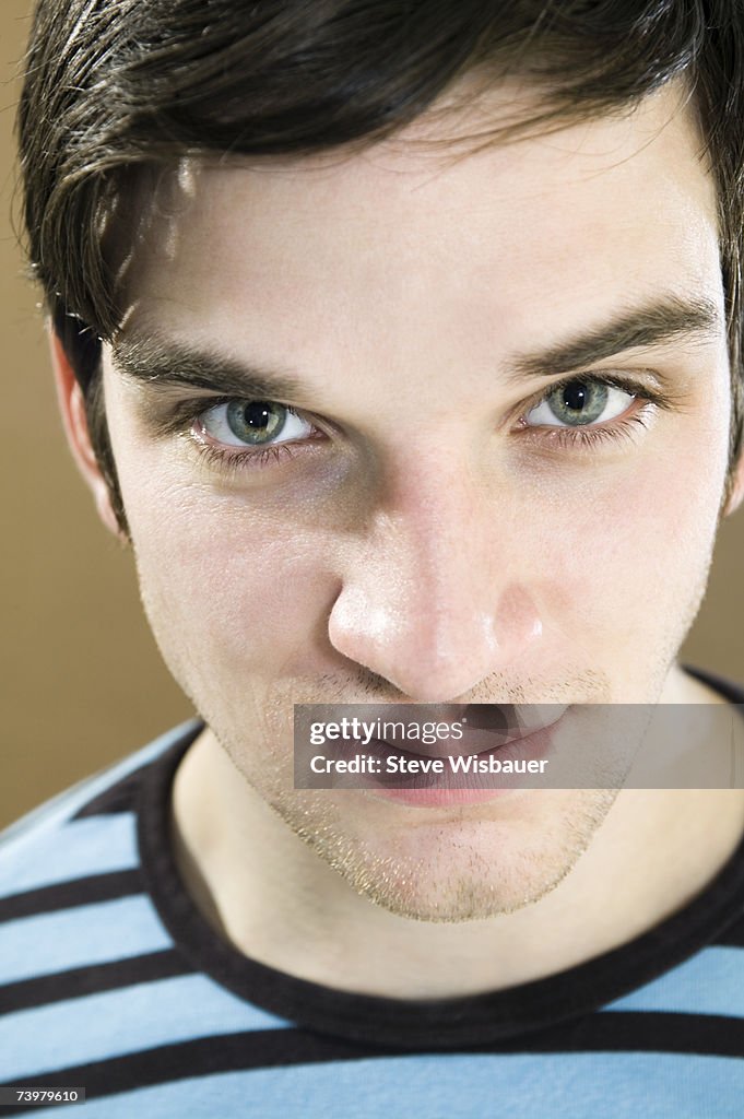 Young man, close up