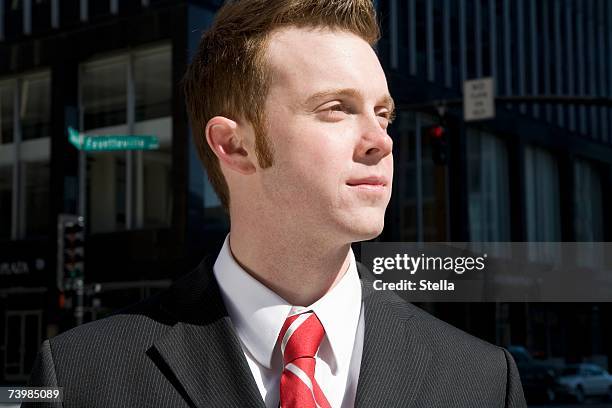 portrait of a young businessman - sideburn stock pictures, royalty-free photos & images