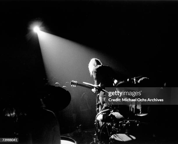 Guitarist Duane Allman of the Allman Brothers performs at the Sitar on October 17, 1970 in Spartanburg, South Carolina.