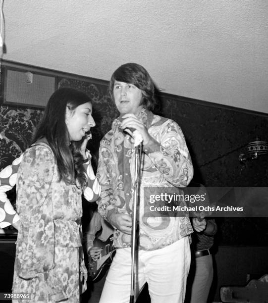 Brian Wilson of the Rock and roll group "The Beach Boys" and his wife Marilyn Wilson of 'American Spring' support the 'Brother Records' South African...