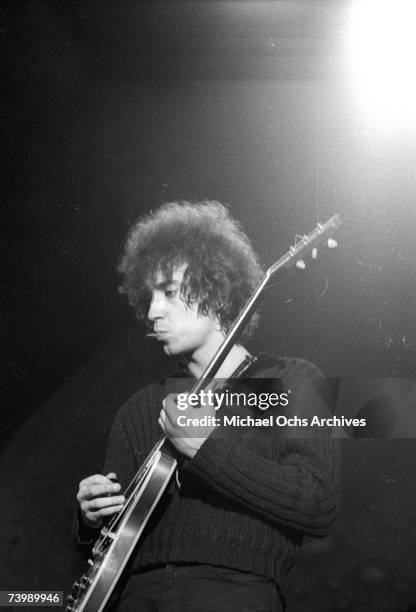 Guitarist Elvin Bishop of the "Butterfield Blues Band" performs onstage at the Monterey Pop Festival on June 17, 1967 in Monterey, California.