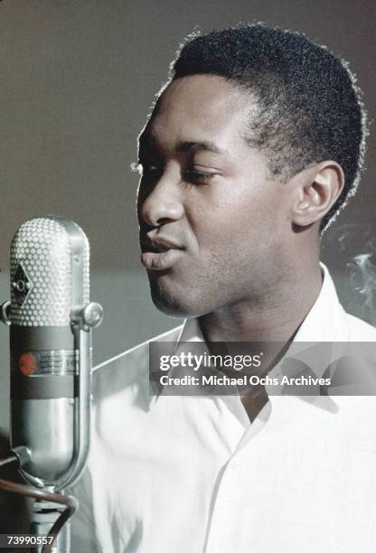 Soul Singer Sam Cooke at the RCA Recording Studio in Los Angeles, California circa 1959.
