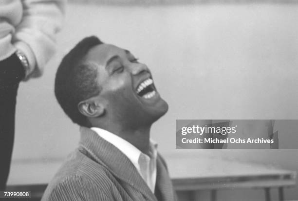 Soul Singer Sam Cooke at RCA Studios circa 1960 in Los Angeles, California.