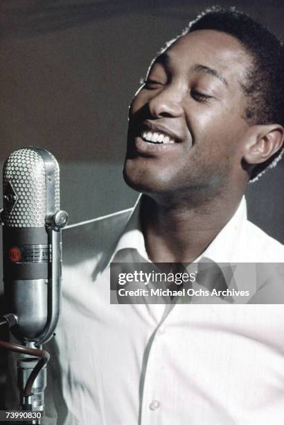 Soul Singer Sam Cooke at the RCA Recording Studio in Los Angeles, California circa 1959.