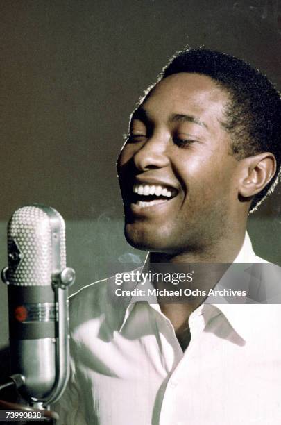 Soul Singer Sam Cooke at the RCA Recording Studio in Los Angeles, California circa 1959.