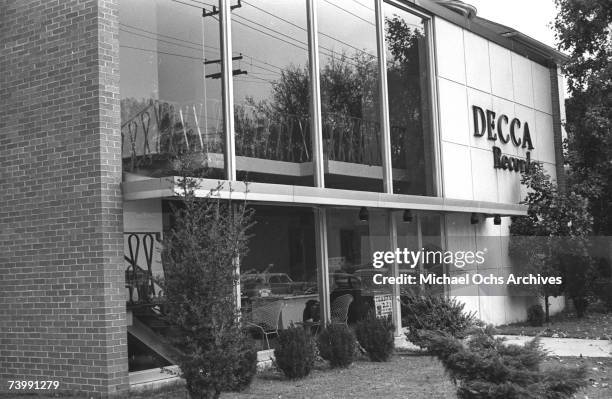 View of the offices and studios of Decca Records in the area known as Music Row in October 1965 in Nashville Tennessee.