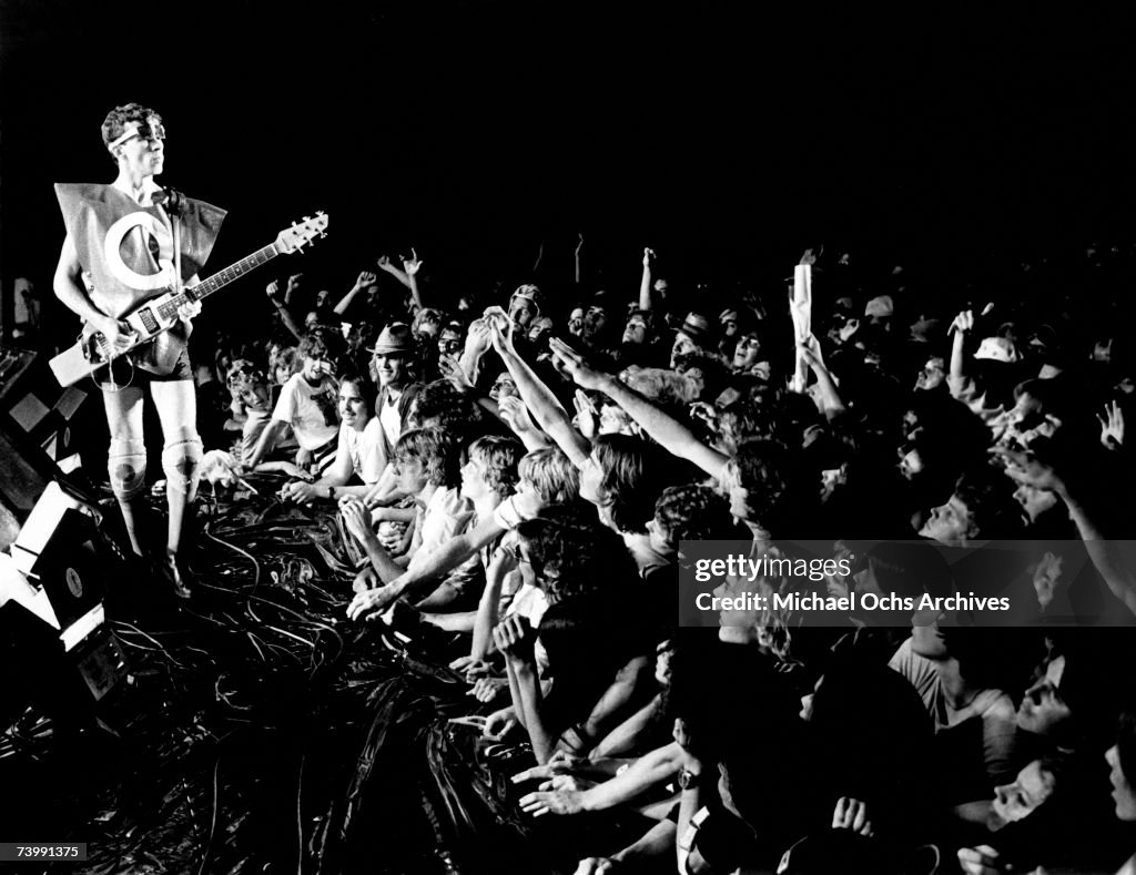 Devo Instruments Bob Mothersbaugh of the new wave punk music group