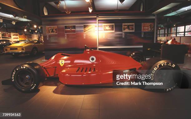 The Ferrari 637 racing car designed by Gustav Brunner to run in the American CART Indycar series on display at the Ferrari Museum on 6 February 2002...