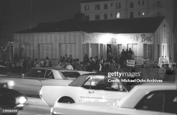 Approximately 1000 young music fans gathered at the Pandora's Box club on Sunset Strip to protest a 10pm curfew imposed by local residents during the...