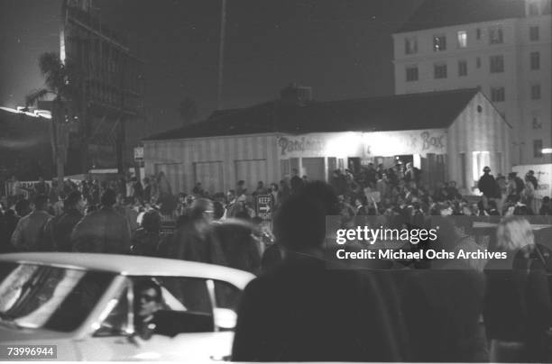 Approximately 1000 young music fans gathered at the Pandora's Box club on Sunset Strip to protest a 10pm curfew imposed by local residents during the...