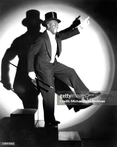 Dancer and actor Bill Robinson poses for a portrait in New York City, New York circa 1935.