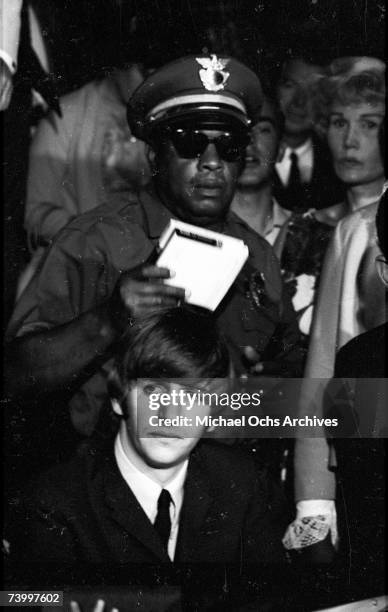 Drummer Ringo Starr of the rock and roll band "The Beatles" answers questions at a press conference at the Cinnamon Cinder youth nightclub on August...