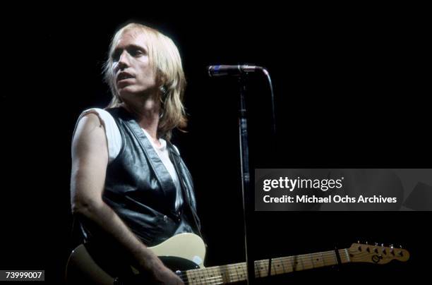 Tom Petty performs circa 1985 in Los Angeles, California.