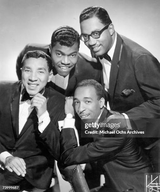 Motown Records group Smokey Robinson and The Miracles pose for a portrait circa 1965 in New York City, New York.