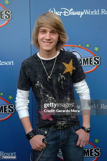 Corey in the House star Jason Dolley for the Disney Channel attends the Disney Channel Games 2007 All-Star party at the Epcot Adventure Pavilion in...