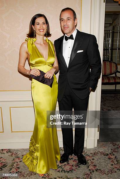 Honoree and TV personality Matt Lauer and his wife Annette Lauer attend the Museum Of The Moving Image Annual Black Tie Salute at the St. Regis April...