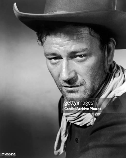 American actor John Wayne stars as Robert Marmaduke Hightower in the western '3 Godfathers', 1948.