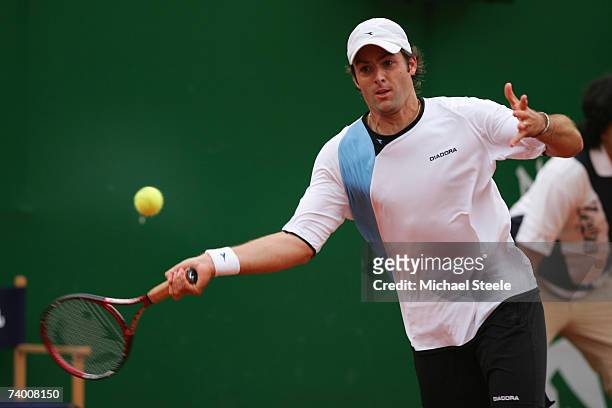 Agustin Calleri of Argentina on his way to a 6-0, 6-3 Quarter Final victory against Oscar Hernandez of Spain on Day Five of the Open Seat 2007 at the...