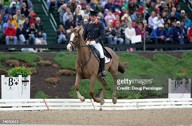Werner Geven of the Netherlands atop Klimax competes in the Dressage Phase of the 2007 Rolex Kentucky Three-Day Event at the Kentucky Horse Park...