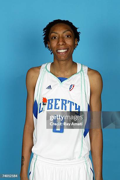 Angelina Williams of the New York Liberty poses for a portrait on WNBA Media Day on April 23, 2007 in New York, New York. NOTE TO USER: User...