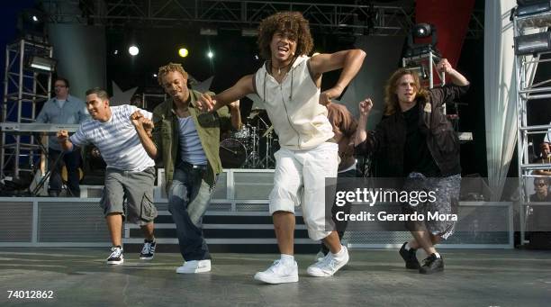 Disney Channel star Corbin Blue performs during the Disney Channel Games 2007 Concert at The Ballpark at Disney's Wide World of Sports Complex on...