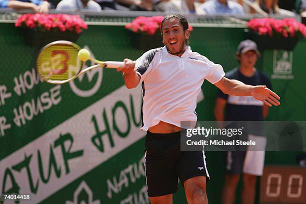 Guillermo Canas of Argentina during the Semi Final match against Agustin Calleri of Argentina on Day Six of the Open Seat 2007 at the Real Club de...