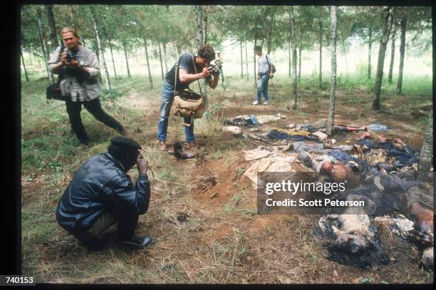 Photographer documents the killing May 5, 1994 in Rukumbell, Rwanda. Hundreds of Tutsis were killed at the Rukara Catholic mission April, 1994 in one...