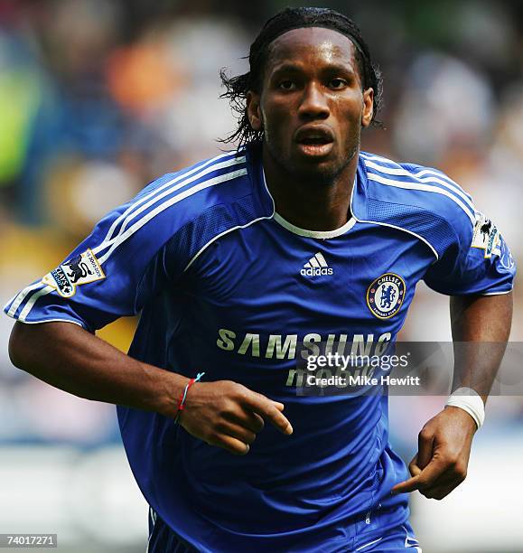 Didier Drogba of Chelsea in action during the Barclays Premiership match between Chelsea and Bolton Wanderers at Stamford Bridge on April 28, 2007 in...