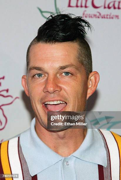 No Doubt drummer Adrian Young arrives at a Lili Claire Foundation fundraiser at the Mandalay Bay Events Center April 28, 2007 in Las Vegas, Nevada....