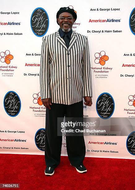 Actor Samuel L. Jackson attends the 28th Annual Gift Of Life Tribute Celebration at Warner Brothers studios on April 29, 2007 in Burbank, California.