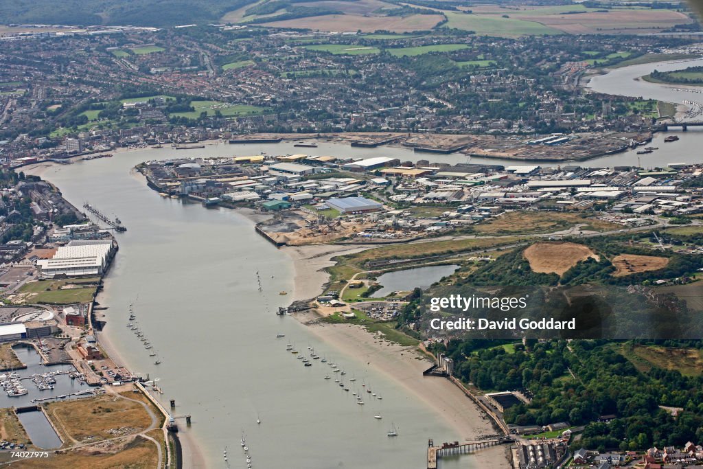 The River Medway and Chatham Docks: An Aerial View