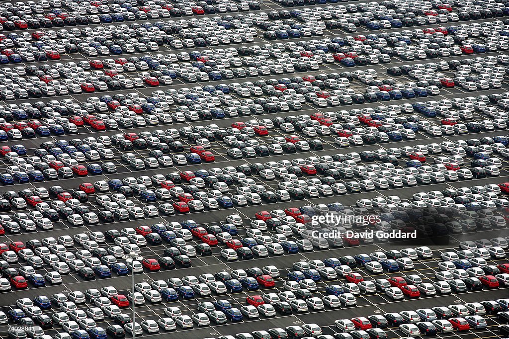 Toyota Car Storage Park: An Aerial View