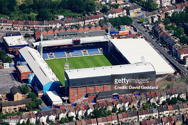 Among the terraced housing of Croydon is the Home of Crystal Palace Football Club, Selhurst Park in this aerial photo taken on 1st July, 2006.
