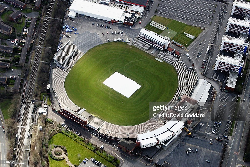 Old Trafford Cricket Ground: An Aerial View