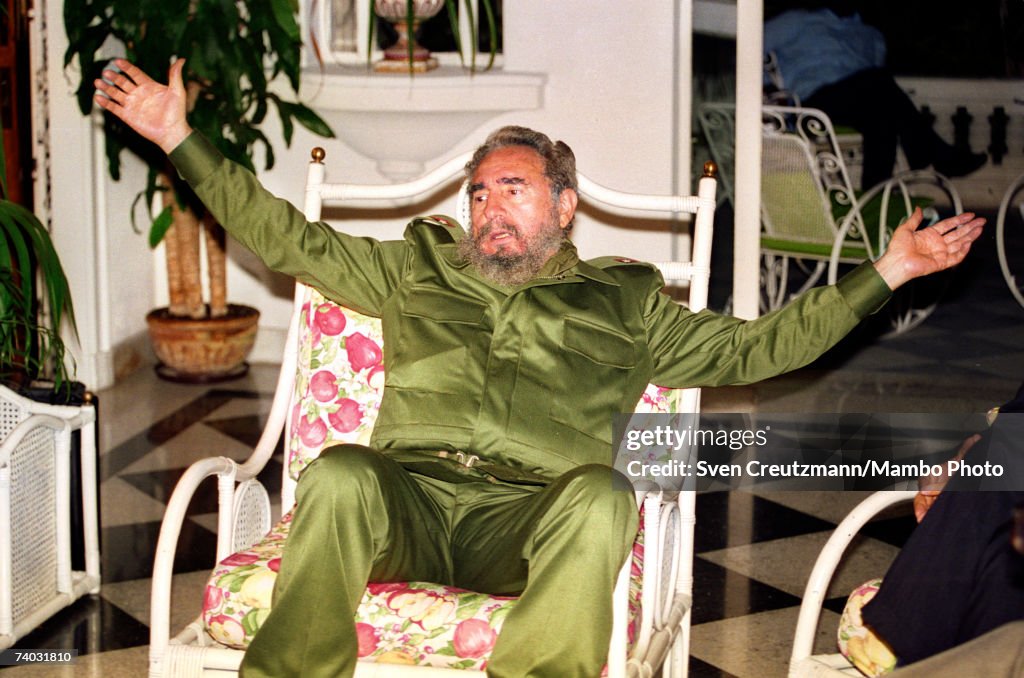 Fidel Castro At The Residence Of The Italian Ambassador