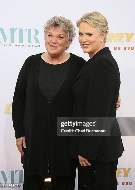 Actresses Tyne Daly and Sharon Gless attend the Museum Of Television And Radio celebration of Cagney & Lacey: A Reunion at the Museum of Television...