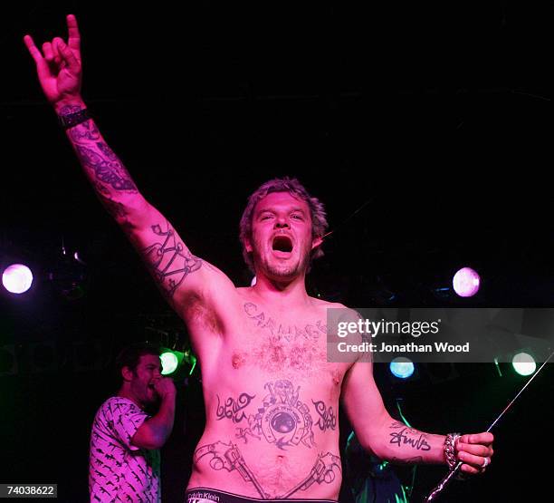 Pritchard, Dainton, Pancho and Joyce of The Dirty Sanchez perform on stage on the first Australian leg of their "Dirty Sanchez Live" Tour at The...