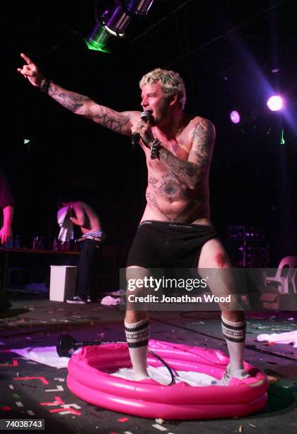 Pritchard, Dainton, Pancho and Joyce of The Dirty Sanchez perform on stage on the first Australian leg of their "Dirty Sanchez Live" Tour at The...