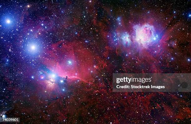 the belt stars of orion - orion belt stock pictures, royalty-free photos & images