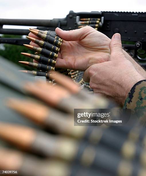 more than 3,000 rounds were fired from m-240g medium machine guns. - medium group of objects imagens e fotografias de stock