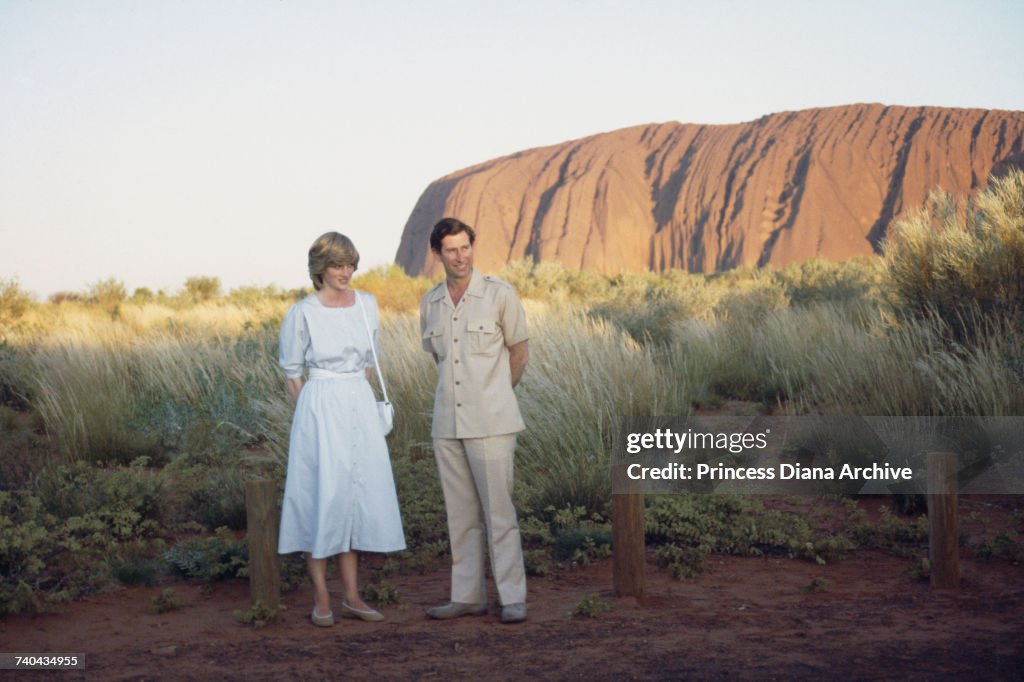 Charles And Diana At Uluru